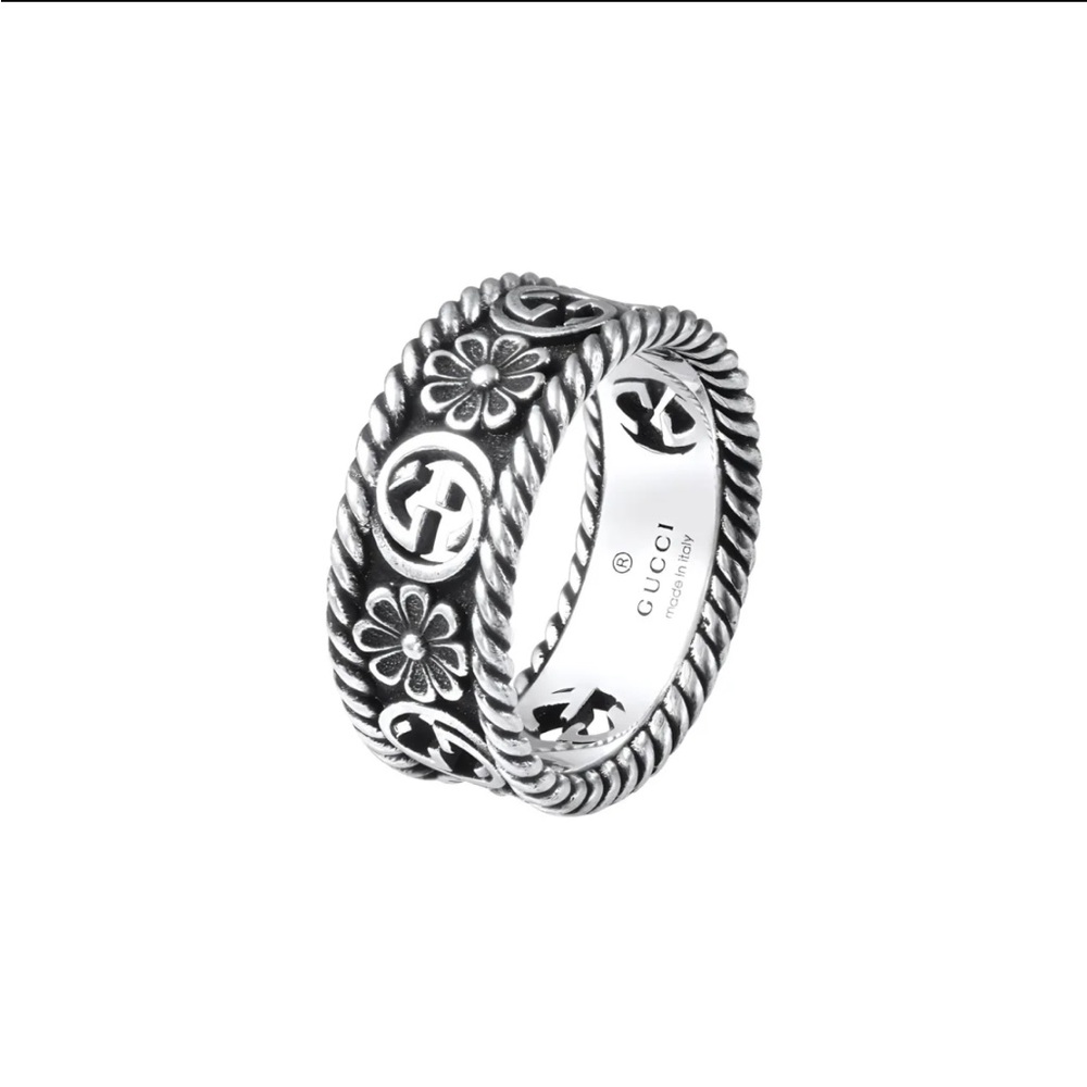 Gucci Interlocking Silver Ring 577263
